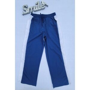 no comment Elastic Waist Stripe men's track pants‎ Blue And White Size M